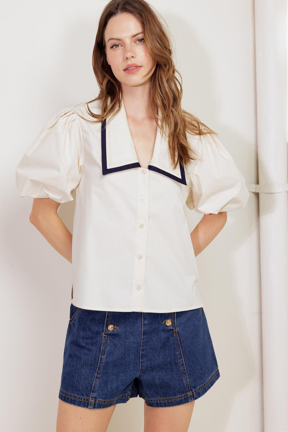 LETTERS TO SUMMER WOVEN TOP.
