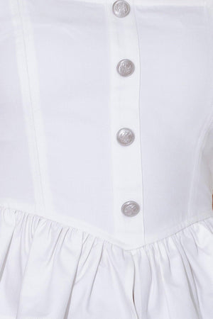 IN THIS MOMENT WHITE WOVEN TOP.