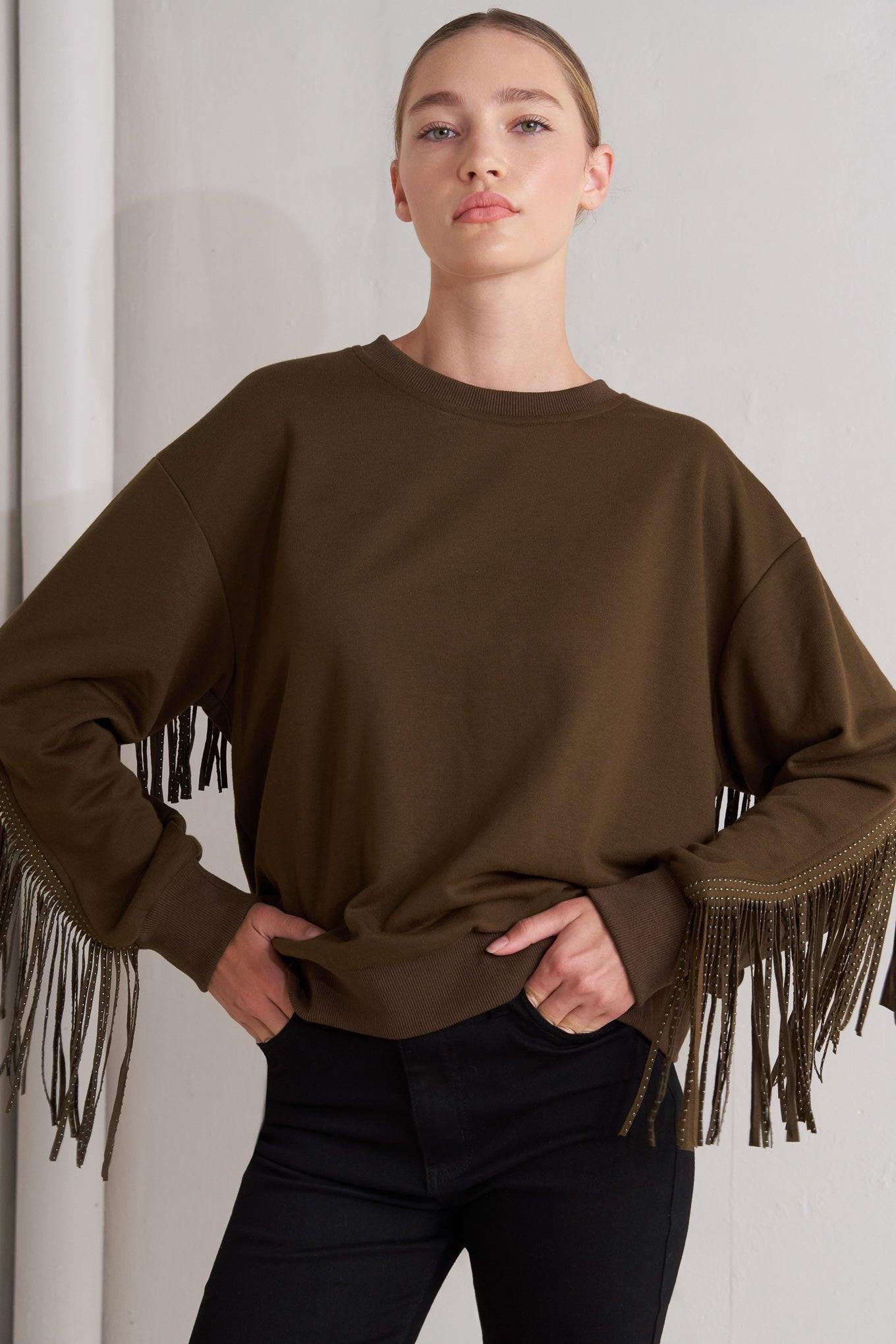 FRINGE CITY PULLOVER KNIT TOP l FREEMARKET