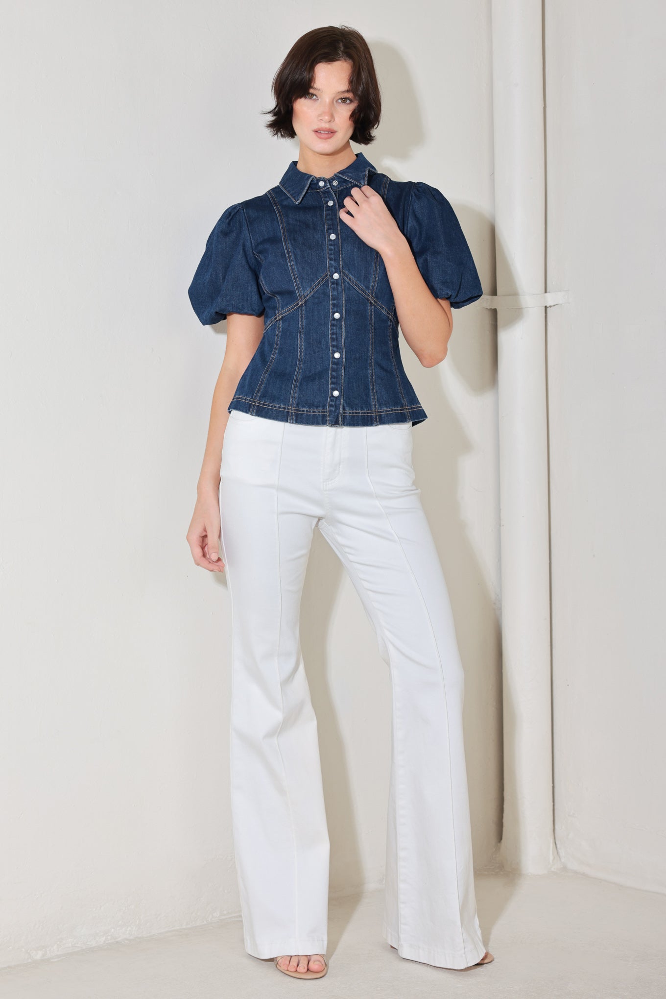 COOL FEMME DENIM TOP