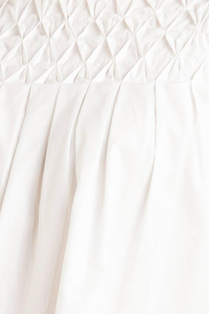 WHITE DREAM PUFF WOVEN TOP.