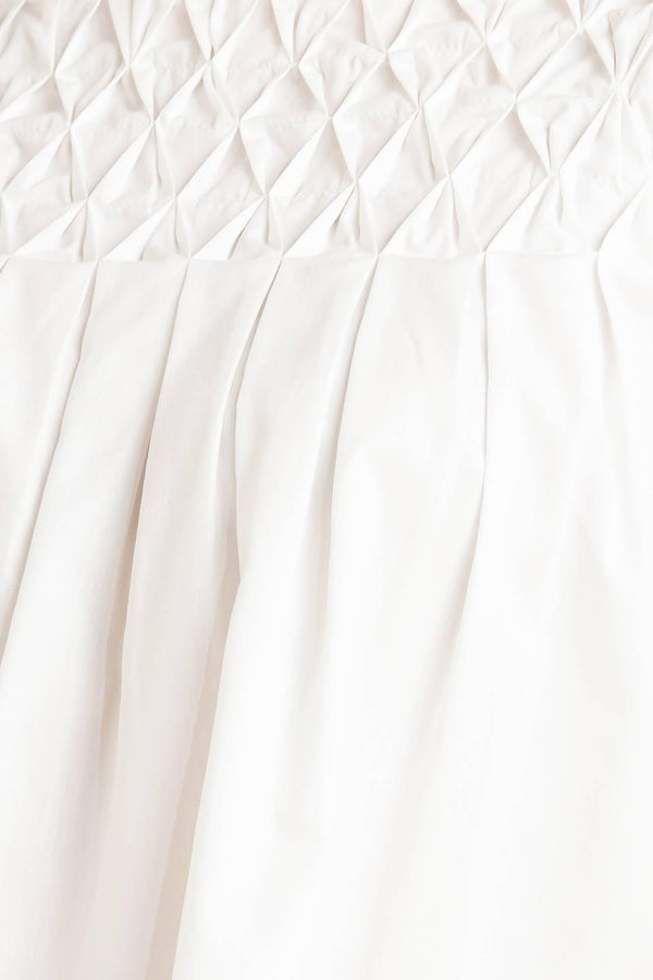 WHITE DREAM PUFF WOVEN TOP.