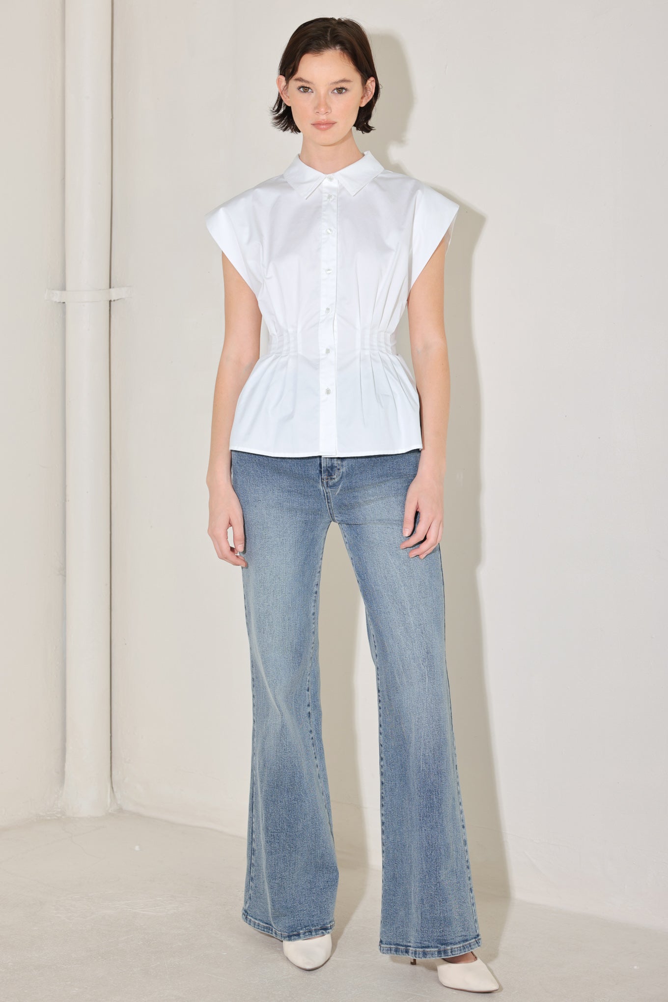 MODERN POISE WOVEN TOP - Flying Tomato - TOPS - Freemarket