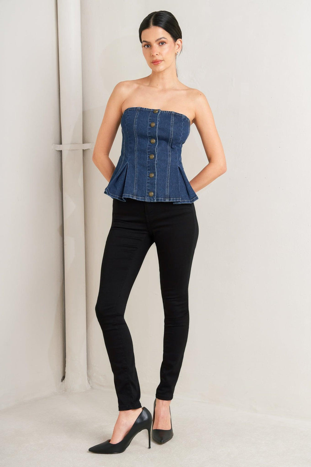 URBAN FABLE DENIM TOP.