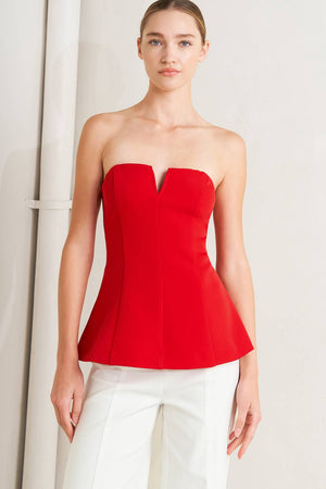 NOIR CONTOUR WOVEN TOP.