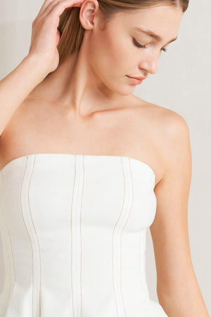 SUBTLE DRAMA WOVEN TOP.