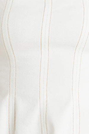 SUBTLE DRAMA WOVEN TOP.