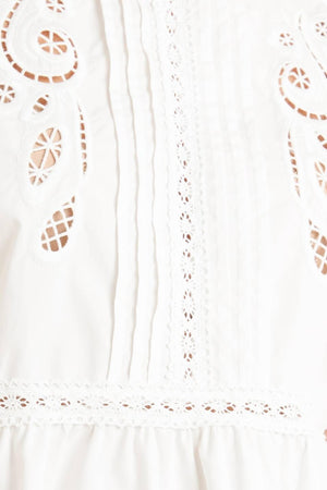 SILENT MORNING WOVEN TOP.