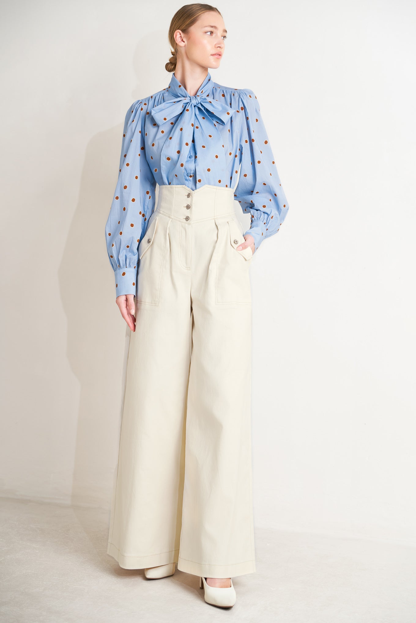 THE POLKA POWER MOVE WOVEN TOP - Flying Tomato - TOPS - Freemarket