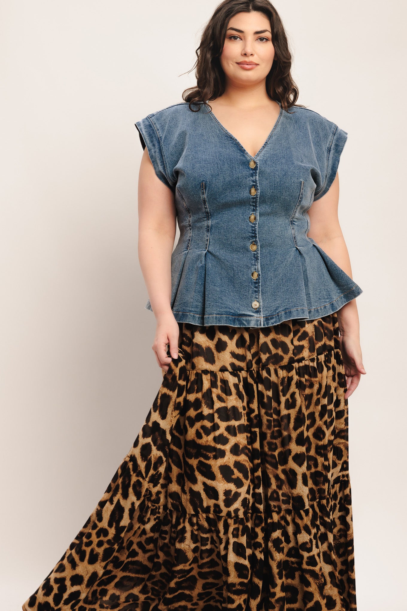 NO SECOND THOUGHT WASHED DENIM TOP - Flying Tomato - TOPS - Freemarket