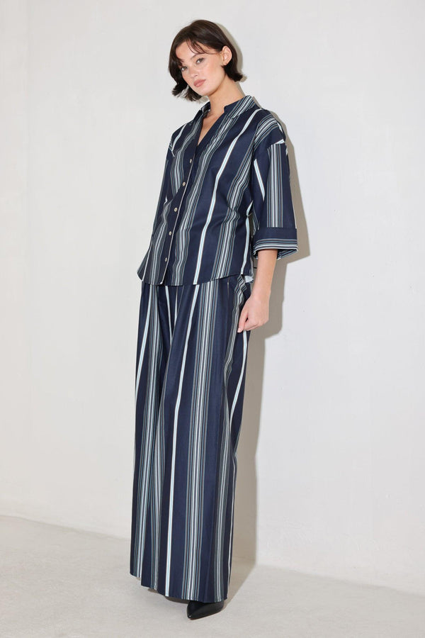 CITY STRIPE WOVEN TOP - Flying Tomato - TOPS - Freemarket