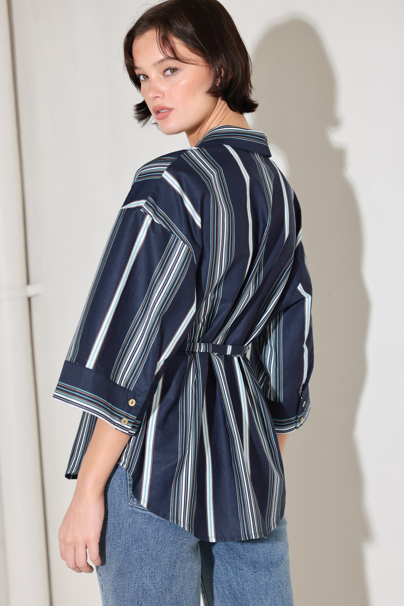 CITY STRIPE WOVEN TOP - Flying Tomato - TOPS - Freemarket