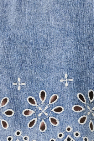 FLORAL LOVE DENIM TOP.