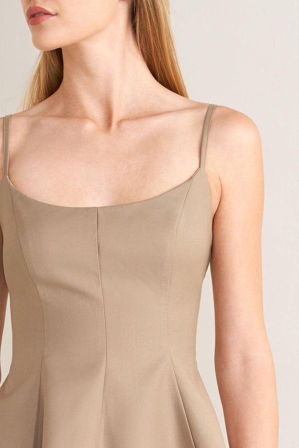 MANHATTAN PEPLUM WOVEN CAMI TOP.
