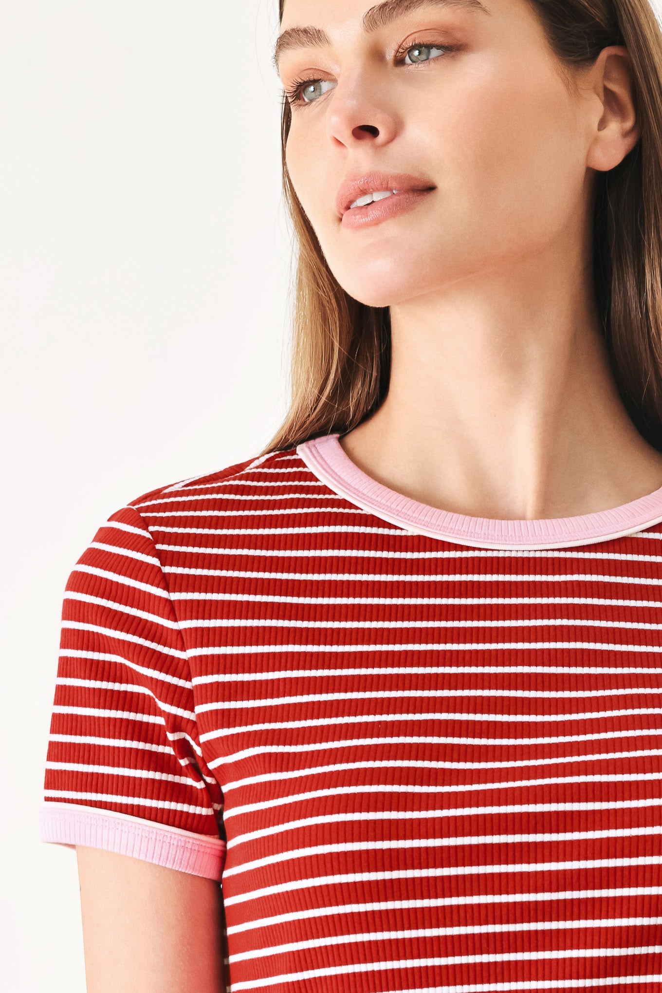 SWEET DAYDREAM STRIP KNIT TOP.