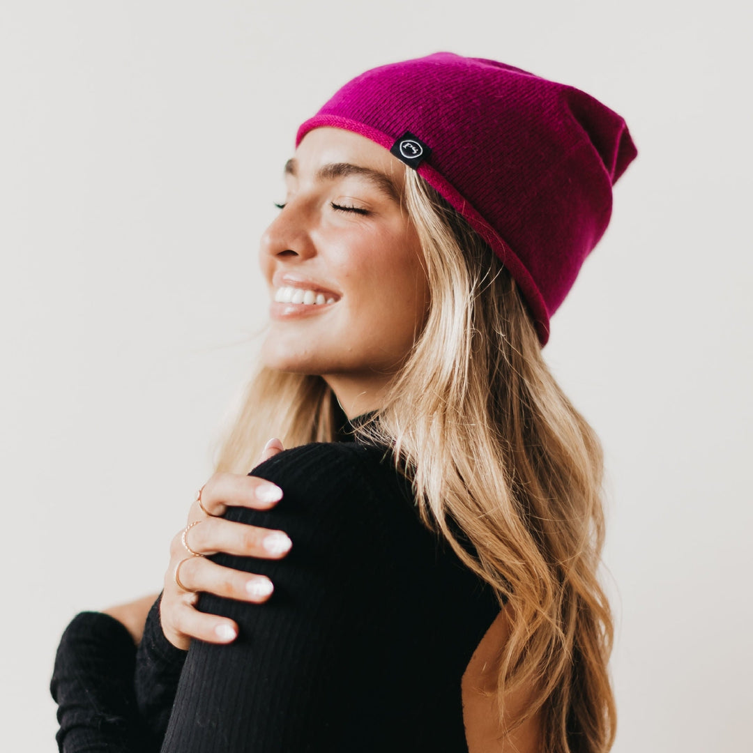 Rolled Edge, Cashmere Beanie