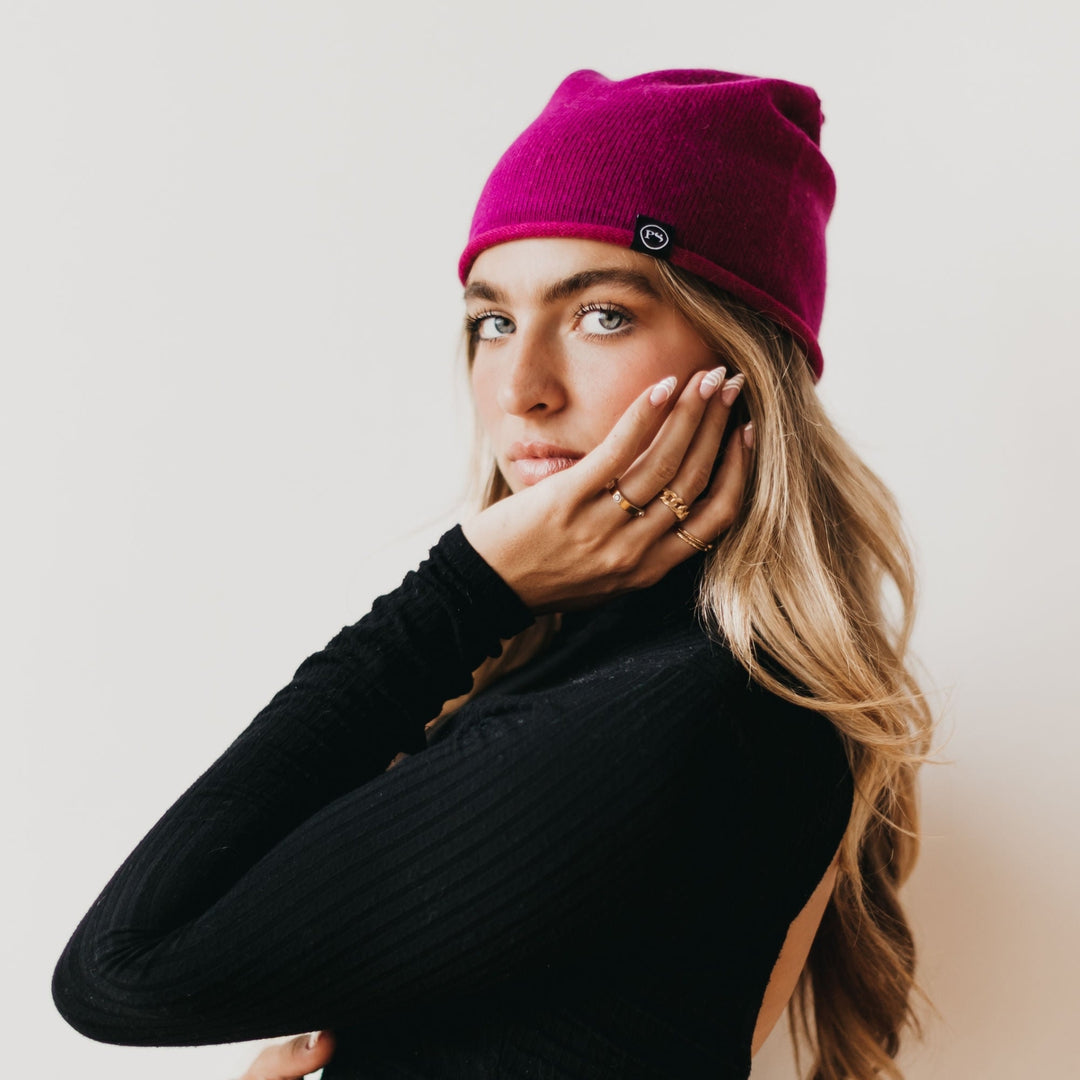 Rolled Edge, Cashmere Beanie