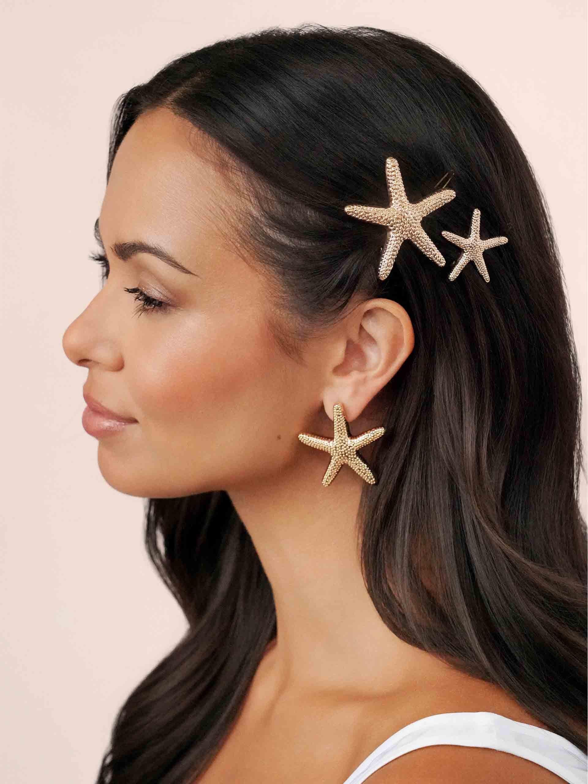 Starfish Barrette Set - Flying Tomato - Hair - Ettika