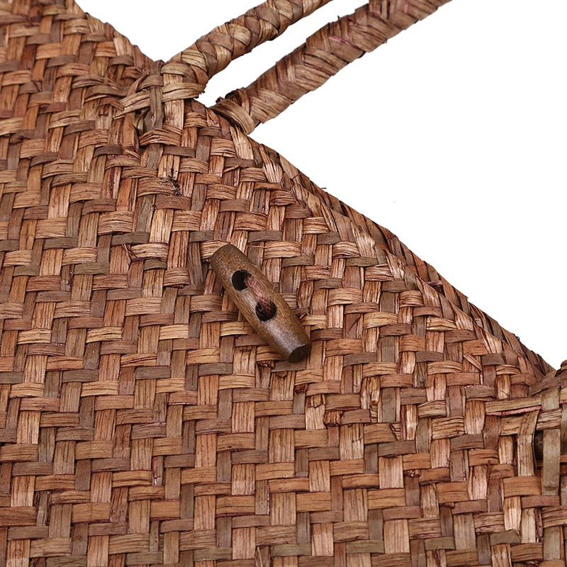 Handmade Rattan Storage Bags with Button