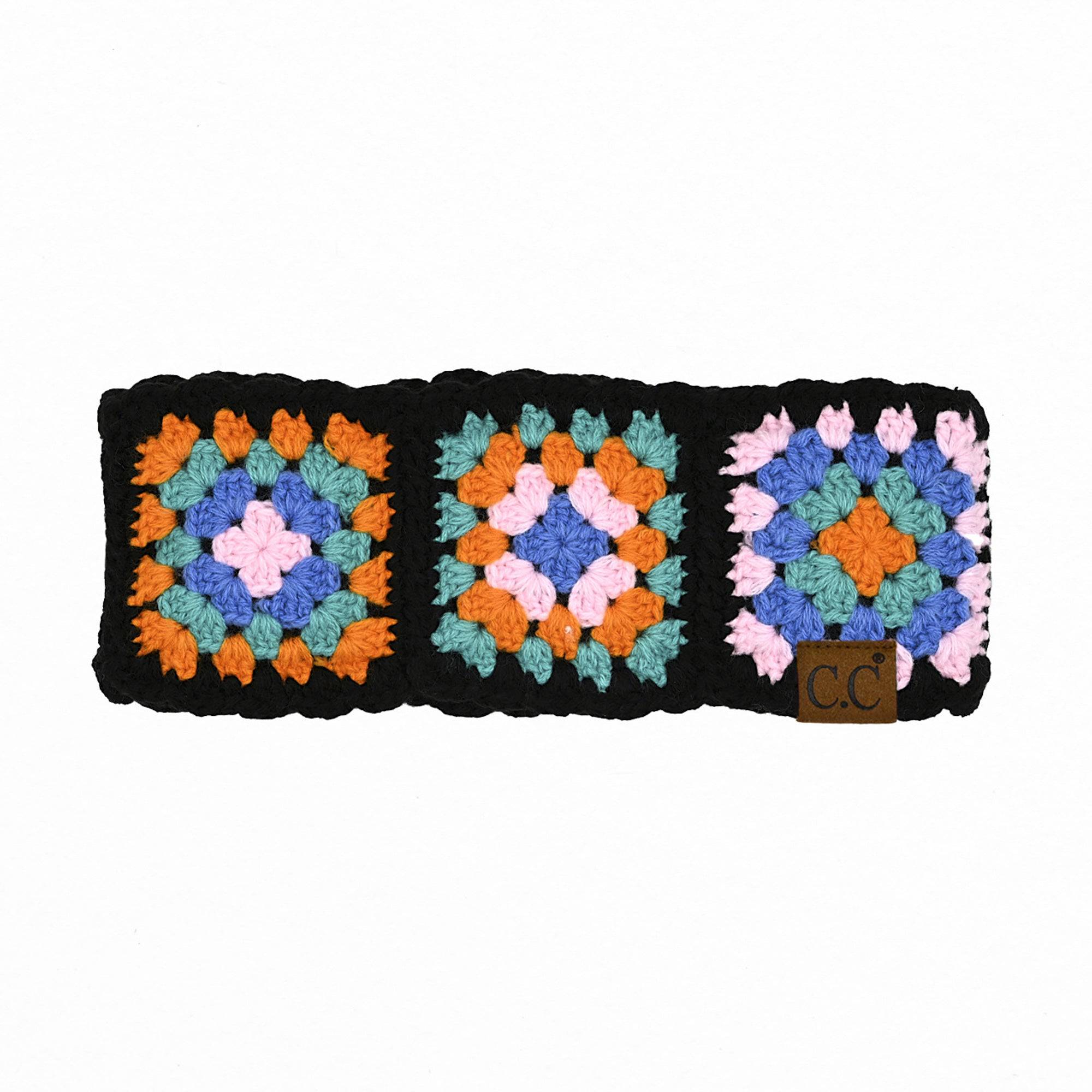 CC Handmade Colorful Crochet Pattern Head Wrap