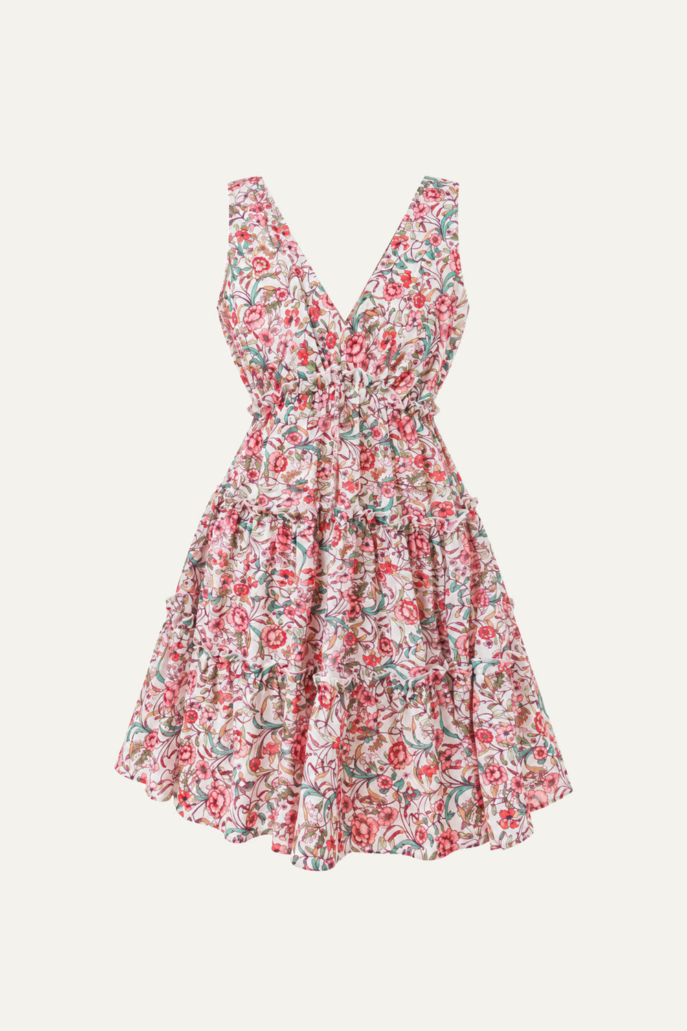 A FLORIOUS TIME WOVEN MINI DRESS