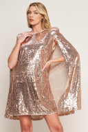 SPECIAL TREATMENT SEQUIN MINI DRESS.