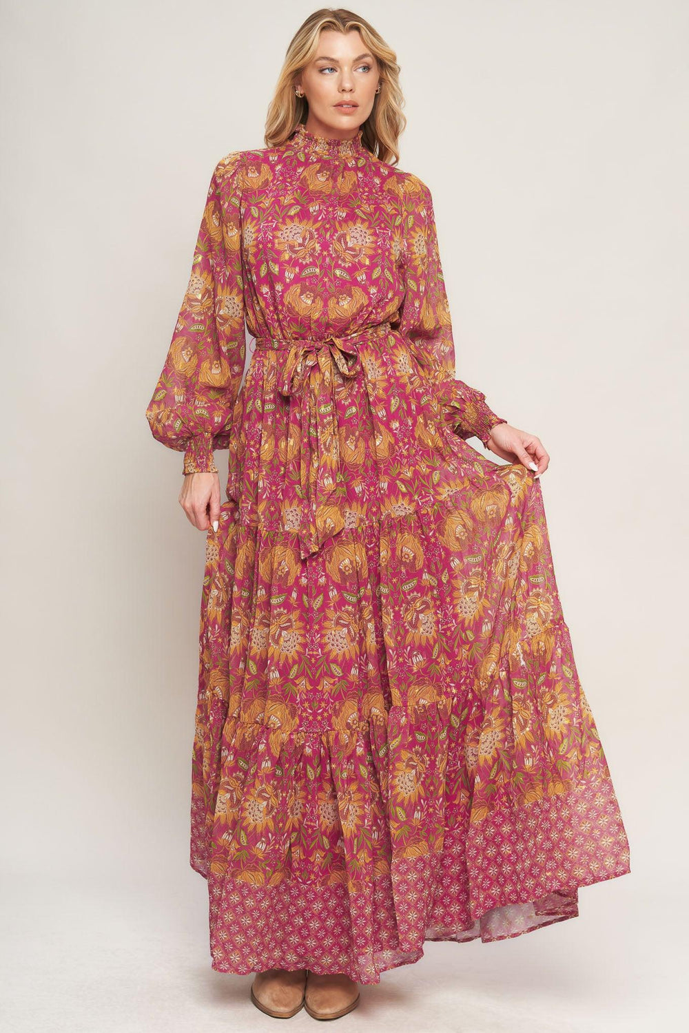 YOU ENCHANT ME WOVEN MAXI DRESS.