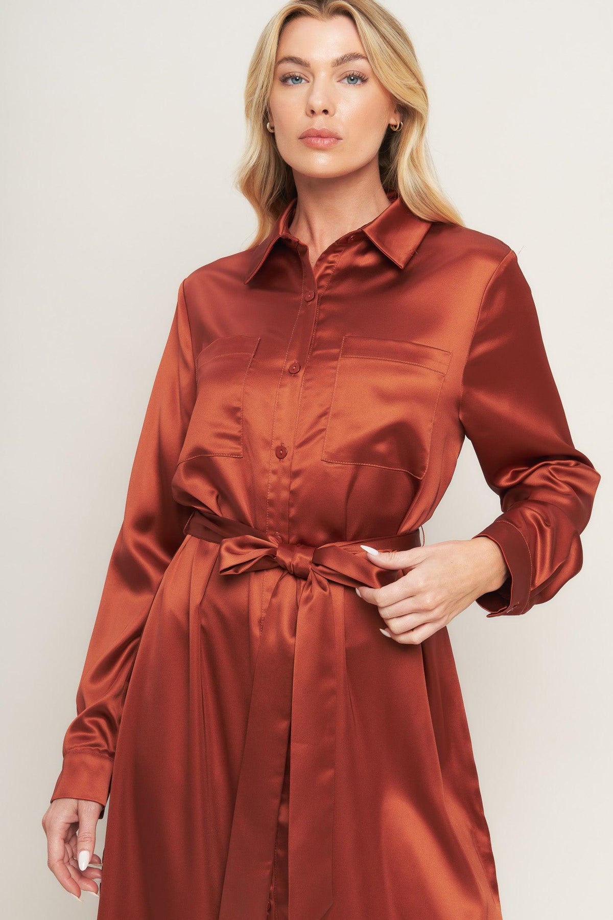 IT'S YOUR PLACE WOVEN MIDI DRESS.