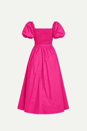 A PEACEFUL PLACE WOVEN MIDI DRESS