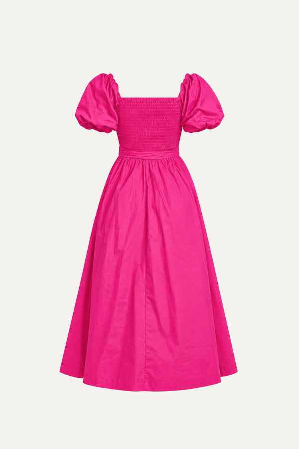 A PEACEFUL PLACE WOVEN MIDI DRESS