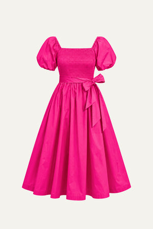A PEACEFUL PLACE WOVEN MIDI DRESS