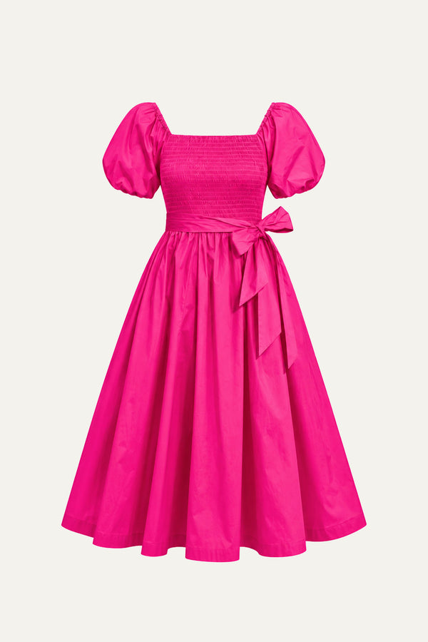 A PEACEFUL PLACE WOVEN MIDI DRESS