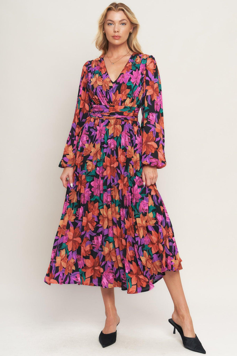 OUR BEAUTIFUL LOVE WOVEN MIDI DRESS.