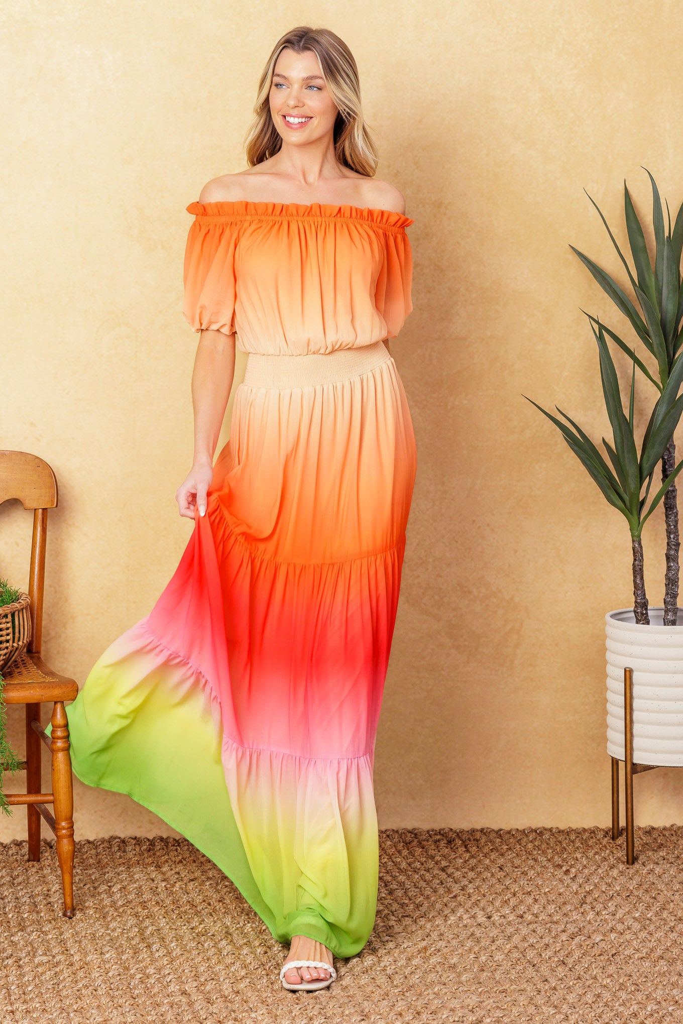 FORGOTTEN STORY WOVEN MAXI DRESS