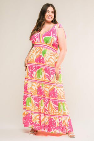 TAKE THE TRAILS WOVEN MAXI DRESS.