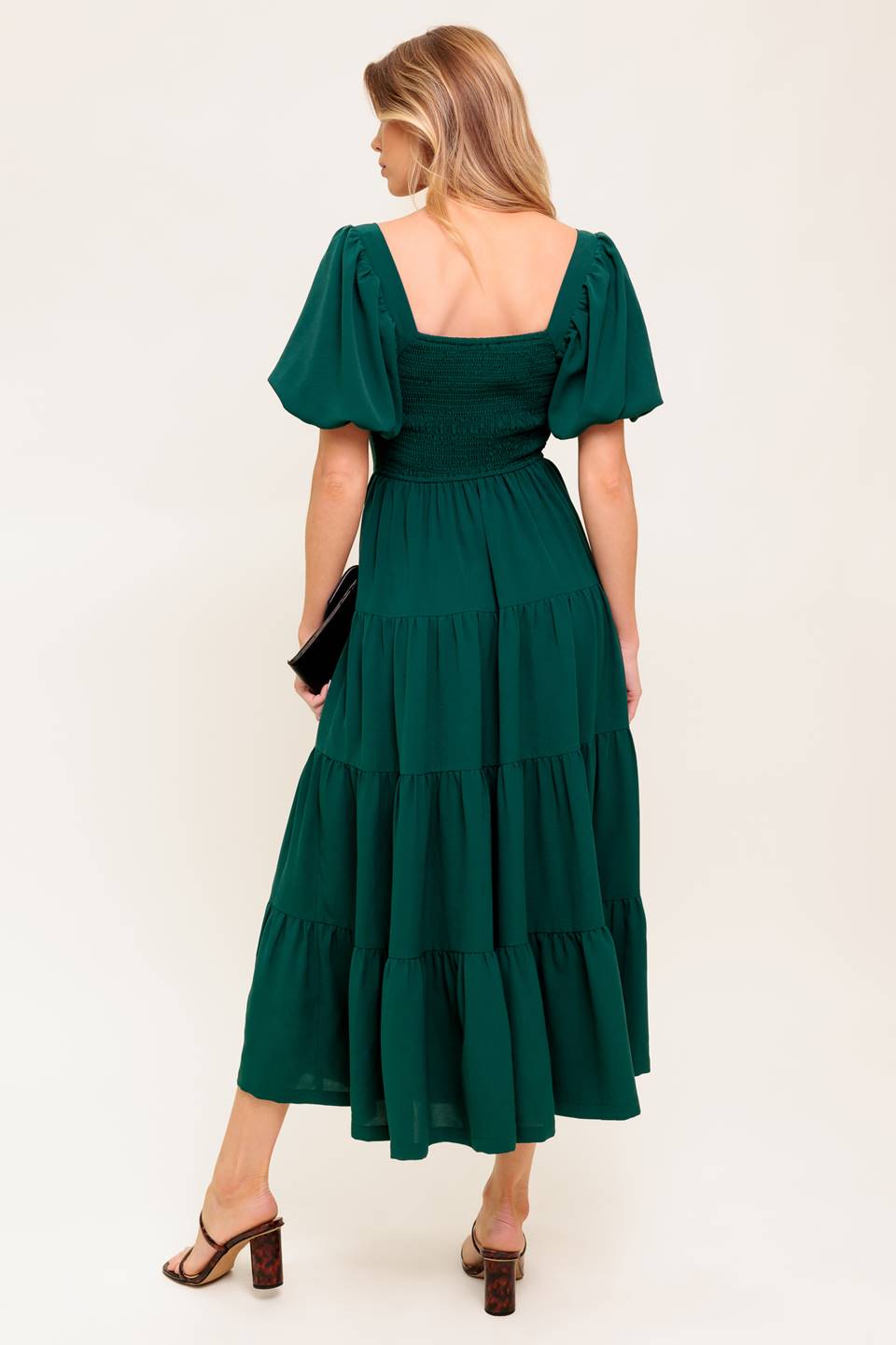 READY WHEN YOU ARE WOVEN MIDI DRESS