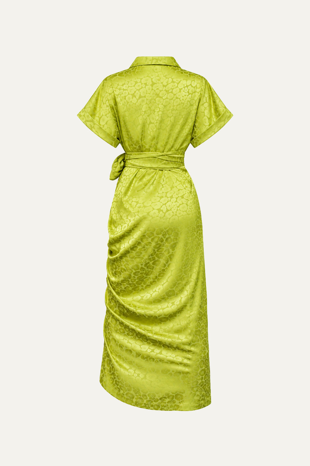 COMING TO MY SENSES WOVEN SATIN MIDI DRESS
