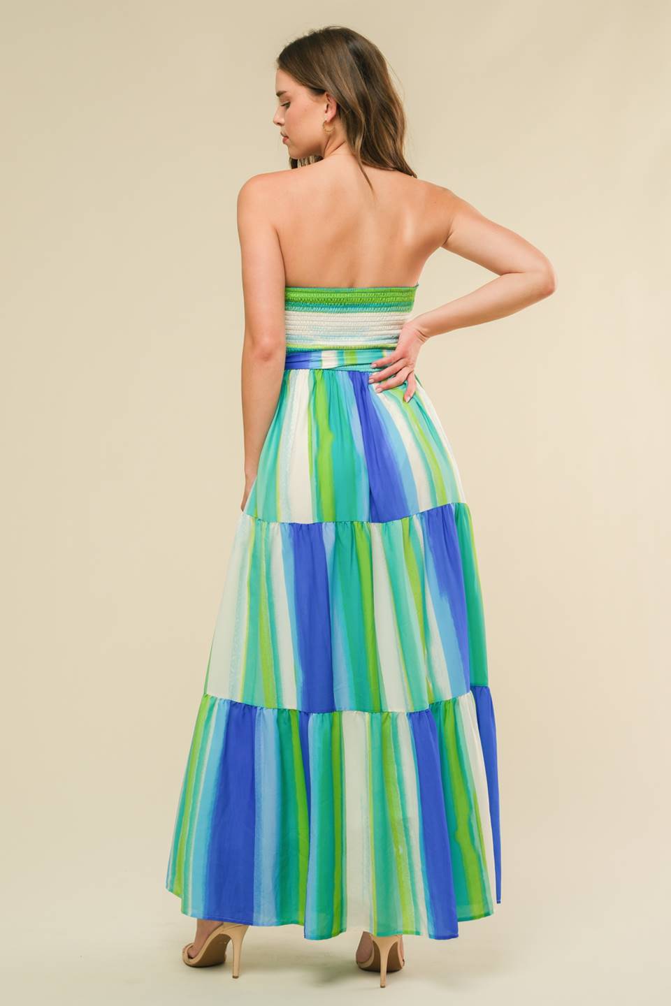 COME WHEN I CALL WOVEN MIDI DRESS