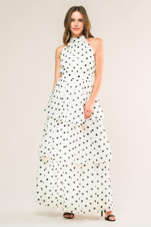 ALONG THE SHORELINE WOVEN MAXI DRESS.