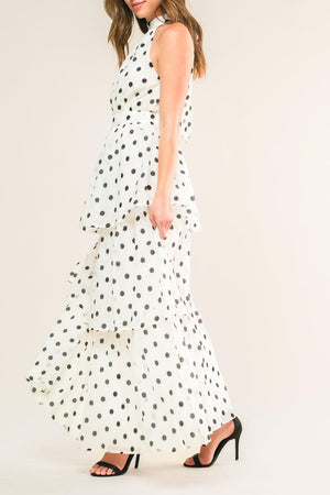 ALONG THE SHORELINE WOVEN MAXI DRESS.