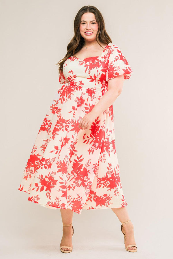 SUCCESSFULLY CUTE WOVEN MIDI DRESS.