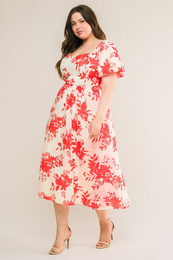 SUCCESSFULLY CUTE WOVEN MIDI DRESS.