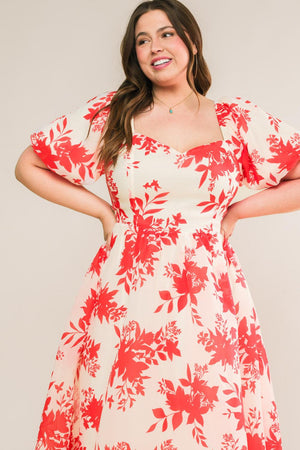 SUCCESSFULLY CUTE WOVEN MIDI DRESS.