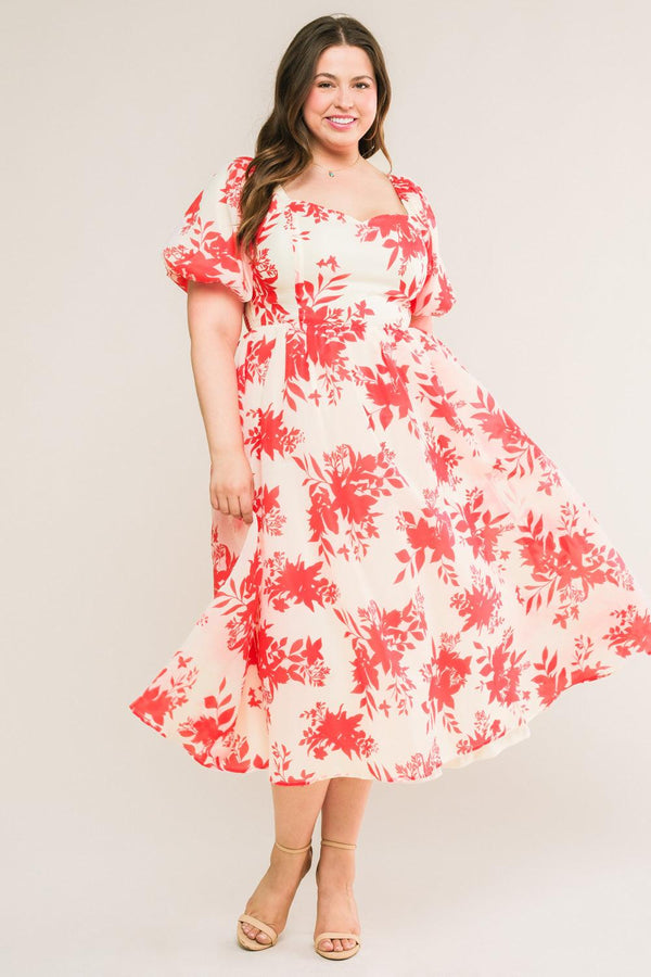 SUCCESSFULLY CUTE WOVEN MIDI DRESS.