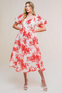 SUCCESSFULLY CUTE WOVEN MIDI DRESS.