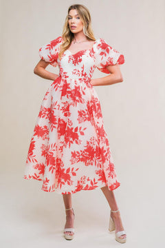 SUCCESSFULLY CUTE WOVEN MIDI DRESS.