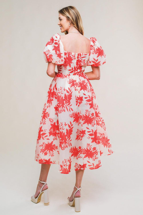 SUCCESSFULLY CUTE WOVEN MIDI DRESS.