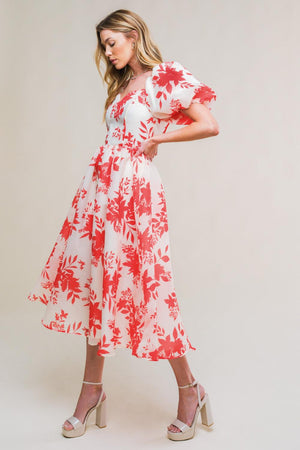 SUCCESSFULLY CUTE WOVEN MIDI DRESS.
