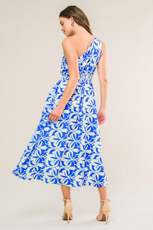 FEEL THE BEAT WOVEN MIDI DRESS.