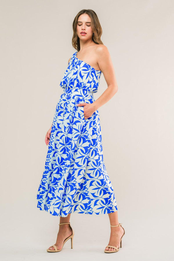 FEEL THE BEAT WOVEN MIDI DRESS.